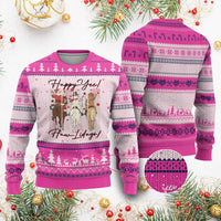 Western Xmas Horse Rider Ugly Christmas Sweater Happy Yee Haw Lidays - Wonder Print Shop