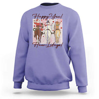 Western Christmas Horse Rider Sweatshirt Happy Yee Haw Lidays - Wonder Print Shop