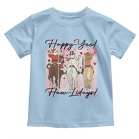 Western Christmas Horse Rider Toddler T Shirt Happy Yee Haw Lidays - Wonder Print Shop