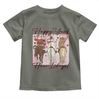 Western Christmas Horse Rider Toddler T Shirt Happy Yee Haw Lidays - Wonder Print Shop