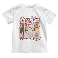 Western Christmas Horse Rider Toddler T Shirt Happy Yee Haw Lidays - Wonder Print Shop