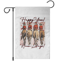 Happy Yee Haw Lidays Garden Flag Western Christmas Horse Rider Cowgirl Gift - Wonder Print Shop