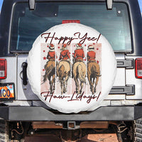 Happy Yee Haw Lidays Spare Tire Cover Western Christmas Horse Rider Cowgirl Gift - Wonder Print Shop
