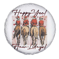 Happy Yee Haw Lidays Spare Tire Cover Western Christmas Horse Rider Cowgirl Gift - Wonder Print Shop