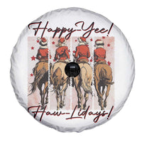 Happy Yee Haw Lidays Spare Tire Cover Western Christmas Horse Rider Cowgirl Gift - Wonder Print Shop
