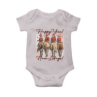 Happy Yee Haw Lidays Baby Onesie Western Christmas Horse Rider Cowgirl Gift - Wonder Print Shop