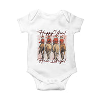 Happy Yee Haw Lidays Baby Onesie Western Christmas Horse Rider Cowgirl Gift - Wonder Print Shop