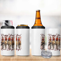 Happy Yee Haw Lidays 4 in 1 Can Cooler Tumbler Western Christmas Horse Rider Cowgirl Gift - Wonder Print Shop