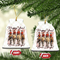 Happy Yee Haw Lidays Ceramic Ornament Western Christmas Horse Rider Cowgirl Gift - Wonder Print Shop
