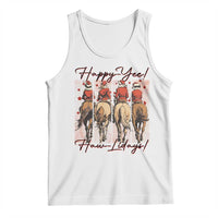 Happy Yee Haw Lidays Tank Top Western Christmas Horse Rider Cowgirl Gift - Wonder Print Shop