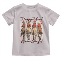 Happy Yee Haw Lidays Toddler T Shirt Western Christmas Horse Rider Cowgirl Gift - Wonder Print Shop