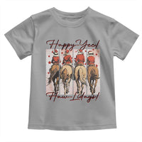 Happy Yee Haw Lidays Toddler T Shirt Western Christmas Horse Rider Cowgirl Gift - Wonder Print Shop