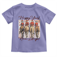 Happy Yee Haw Lidays Toddler T Shirt Western Christmas Horse Rider Cowgirl Gift - Wonder Print Shop