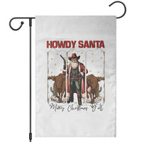 Howdy Santa Merry Christmas Y'all Garden Flag Funny Western Bull Riding - Wonder Print Shop