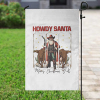 Howdy Santa Merry Christmas Y'all Garden Flag Funny Western Bull Riding - Wonder Print Shop