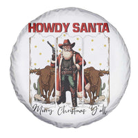 Howdy Santa Merry Christmas Y'all Spare Tire Cover Funny Western Bull Riding - Wonder Print Shop