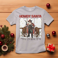 Howdy Santa Merry Christmas Y'all T Shirt Funny Western Bull Riding - Wonder Print Shop