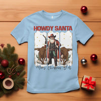 Howdy Santa Merry Christmas Y'all T Shirt Funny Western Bull Riding - Wonder Print Shop