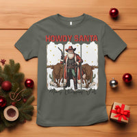 Howdy Santa Merry Christmas Y'all T Shirt Funny Western Bull Riding - Wonder Print Shop