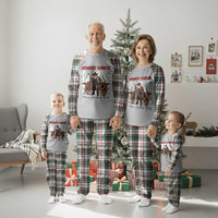 Howdy Santa Merry Christmas Y'all Plaid Pajama Set Funny Western Bull Riding - Wonder Print Shop