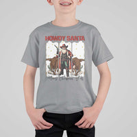 Howdy Santa Merry Christmas Y'all T Shirt For Kid Funny Western Bull Riding - Wonder Print Shop