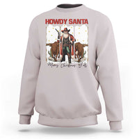 Howdy Santa Merry Christmas Y'all Sweatshirt Funny Western Bull Riding - Wonder Print Shop