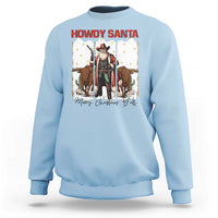 Howdy Santa Merry Christmas Y'all Sweatshirt Funny Western Bull Riding - Wonder Print Shop