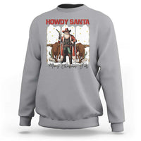 Howdy Santa Merry Christmas Y'all Sweatshirt Funny Western Bull Riding - Wonder Print Shop