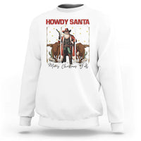 Howdy Santa Merry Christmas Y'all Sweatshirt Funny Western Bull Riding - Wonder Print Shop