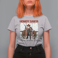 Howdy Santa Merry Christmas Y'all T Shirt For Women Funny Western Bull Riding - Wonder Print Shop