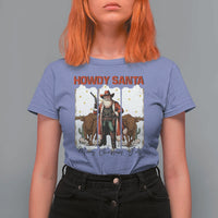 Howdy Santa Merry Christmas Y'all T Shirt For Women Funny Western Bull Riding - Wonder Print Shop