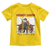 Howdy Santa Merry Christmas Y'all Toddler T Shirt Funny Western Bull Riding - Wonder Print Shop