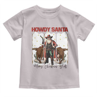 Howdy Santa Merry Christmas Y'all Toddler T Shirt Funny Western Bull Riding - Wonder Print Shop