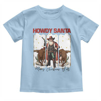 Howdy Santa Merry Christmas Y'all Toddler T Shirt Funny Western Bull Riding - Wonder Print Shop