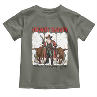 Howdy Santa Merry Christmas Y'all Toddler T Shirt Funny Western Bull Riding - Wonder Print Shop