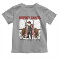 Howdy Santa Merry Christmas Y'all Toddler T Shirt Funny Western Bull Riding - Wonder Print Shop