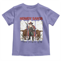 Howdy Santa Merry Christmas Y'all Toddler T Shirt Funny Western Bull Riding - Wonder Print Shop