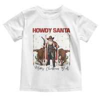 Howdy Santa Merry Christmas Y'all Toddler T Shirt Funny Western Bull Riding - Wonder Print Shop