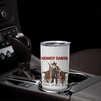 Howdy Santa Merry Christmas Y'all Tumbler Cup Funny Western Bull Riding - Wonder Print Shop