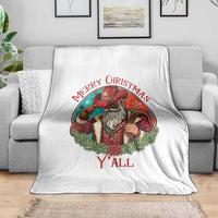 Howdy Santa Merry Christmas Y'all Throw Blanket Funny Western Holiday Gift - Wonder Print Shop