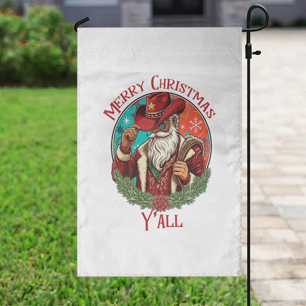 Howdy Santa Merry Christmas Y'all Garden Flag Funny Western Holiday Gift - Wonder Print Shop