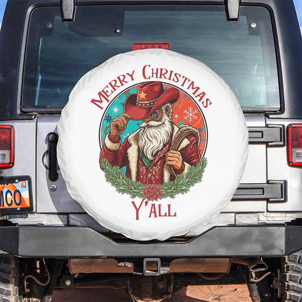 Howdy Santa Merry Christmas Y'all Spare Tire Cover Funny Western Holiday Gift - Wonder Print Shop