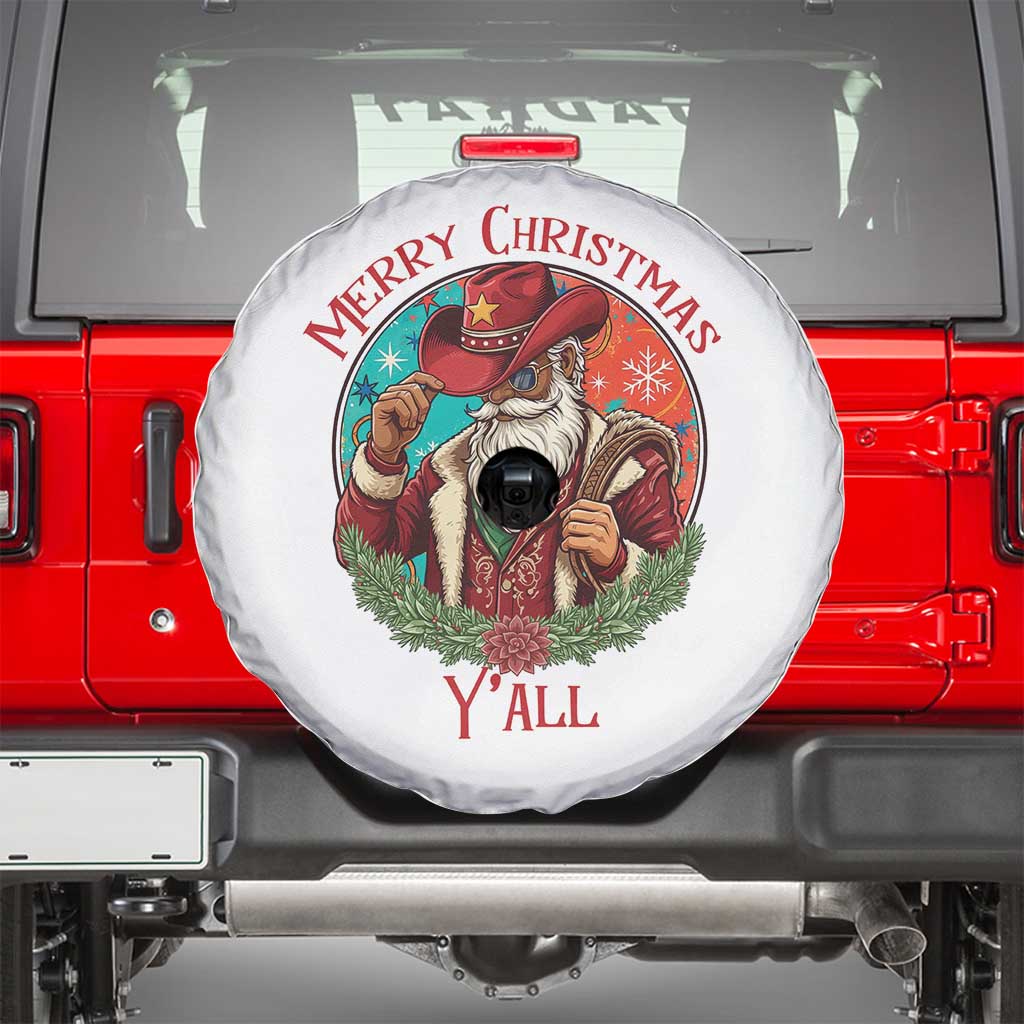 Howdy Santa Merry Christmas Y'all Spare Tire Cover Funny Western Holiday Gift - Wonder Print Shop