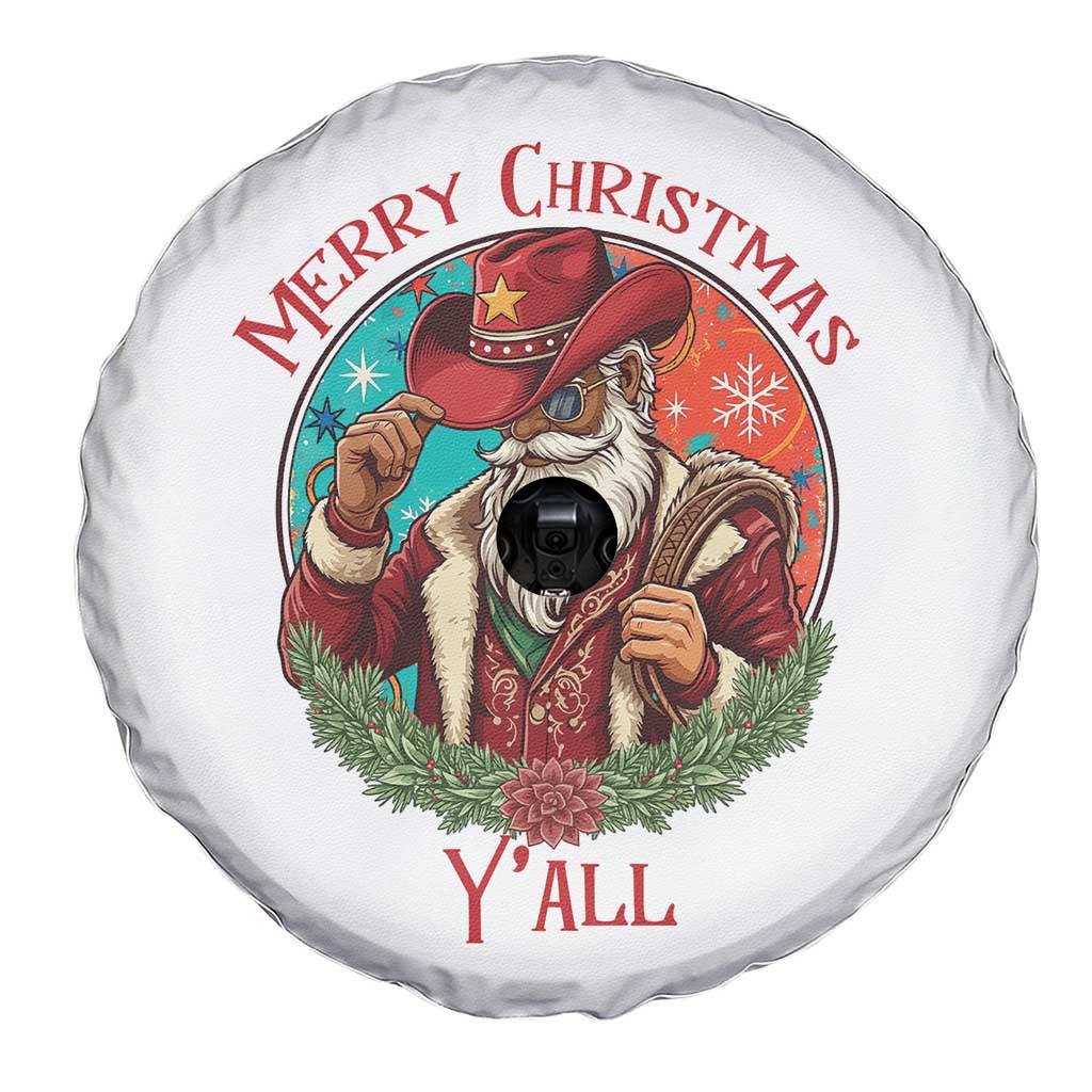 Howdy Santa Merry Christmas Y'all Spare Tire Cover Funny Western Holiday Gift - Wonder Print Shop