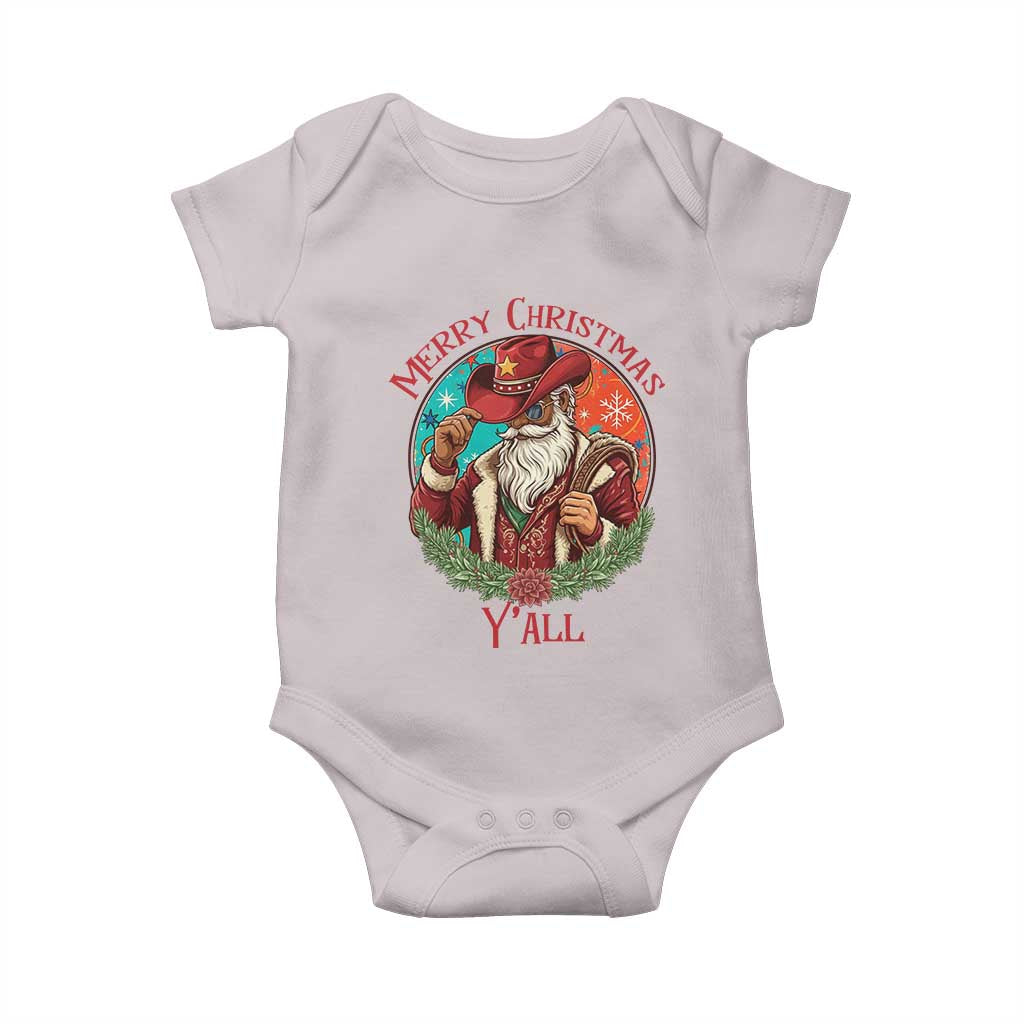 Howdy Santa Merry Christmas Y'all Baby Onesie Funny Western Holiday Gift - Wonder Print Shop