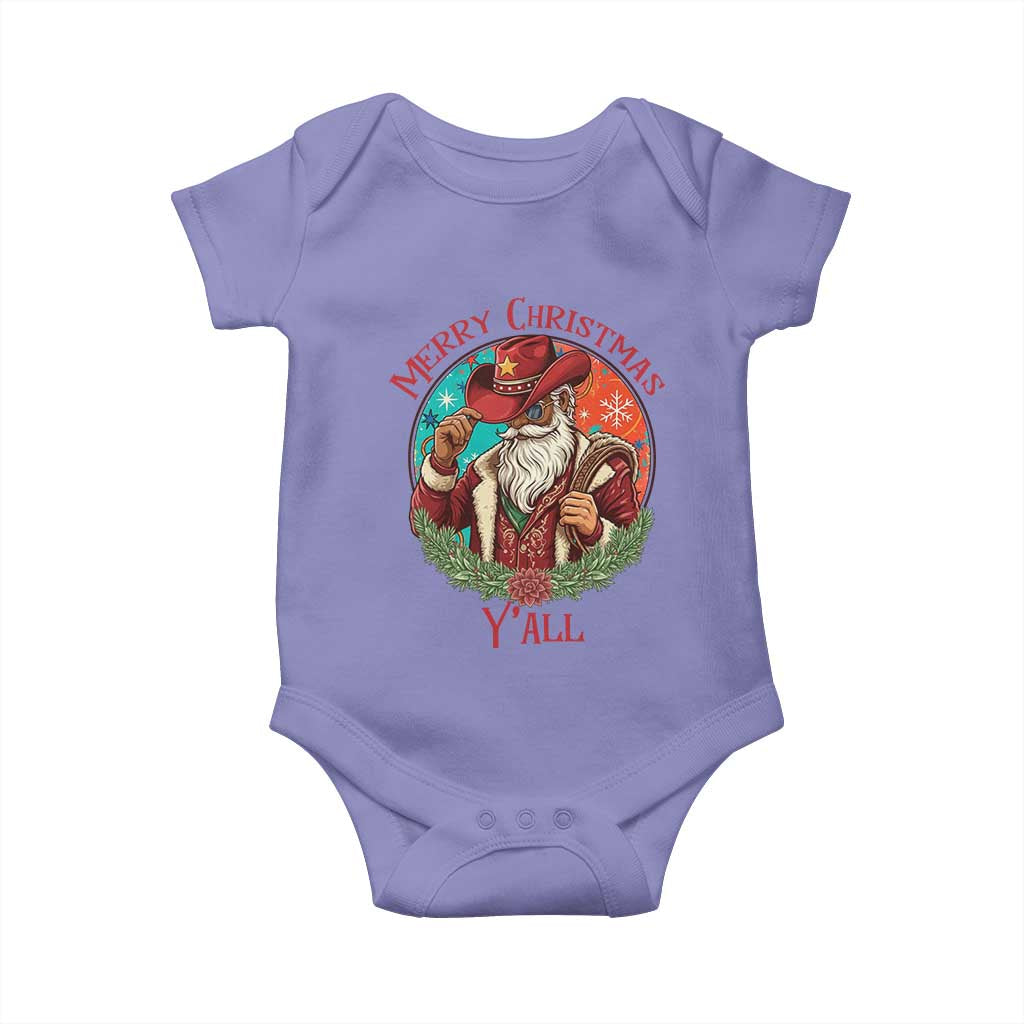 Howdy Santa Merry Christmas Y'all Baby Onesie Funny Western Holiday Gift - Wonder Print Shop