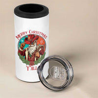 Howdy Santa Merry Christmas Y'all 4 in 1 Can Cooler Tumbler Funny Western Holiday Gift - Wonder Print Shop