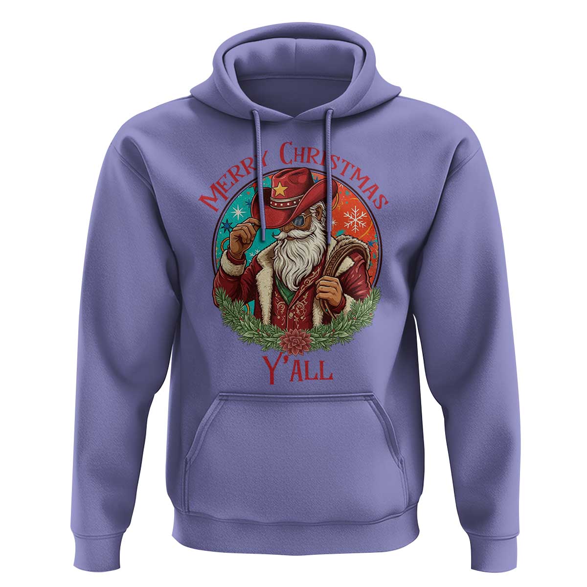 Howdy Santa Merry Christmas Y'all Hoodie Funny Western Holiday Gift - Wonder Print Shop