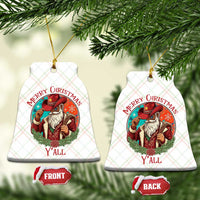 Howdy Santa Merry Christmas Y'all Ceramic Ornament Funny Western Holiday Gift - Wonder Print Shop