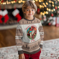 Howdy Santa Merry Xmas Y'all Ugly Christmas Sweater Funny Western Holiday Gift - Wonder Print Shop